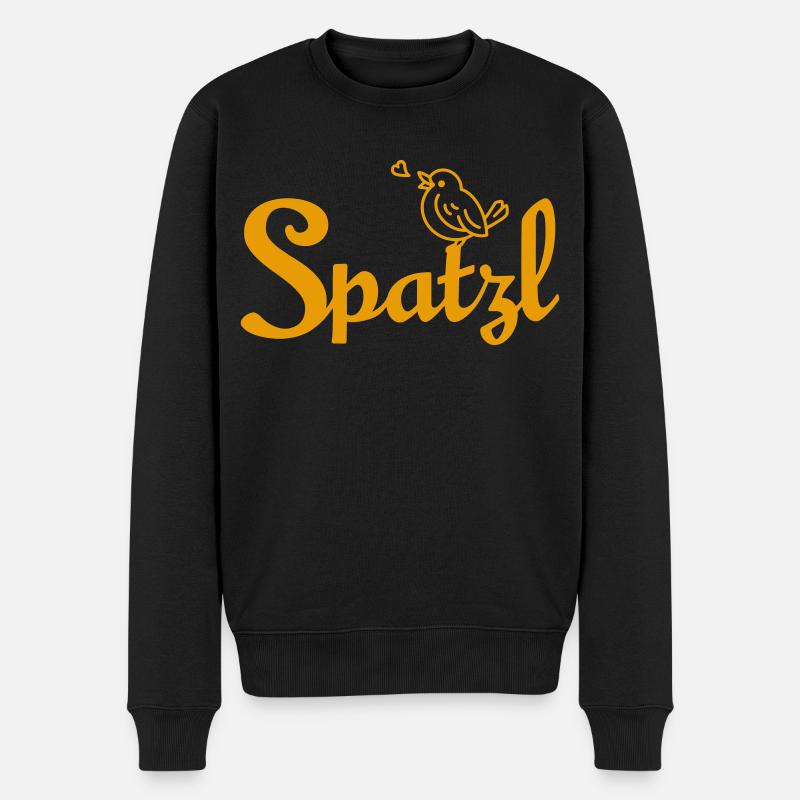 Spatzl - Männer Premium Bio Pullover - Schwarz