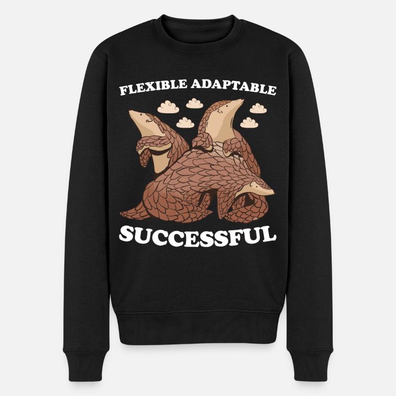 Flexible Adaptable Successful Pangolin - Men's Premium Organic Jumper - black