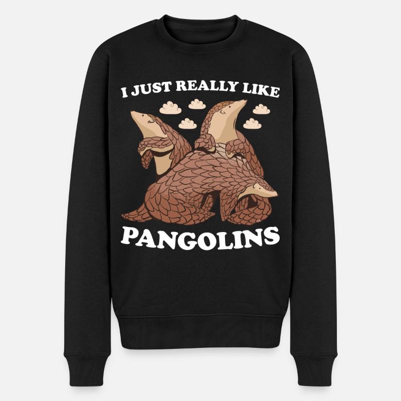 J’aime vraiment pangolins pangolin - Pull Premium bio Homme - noir
