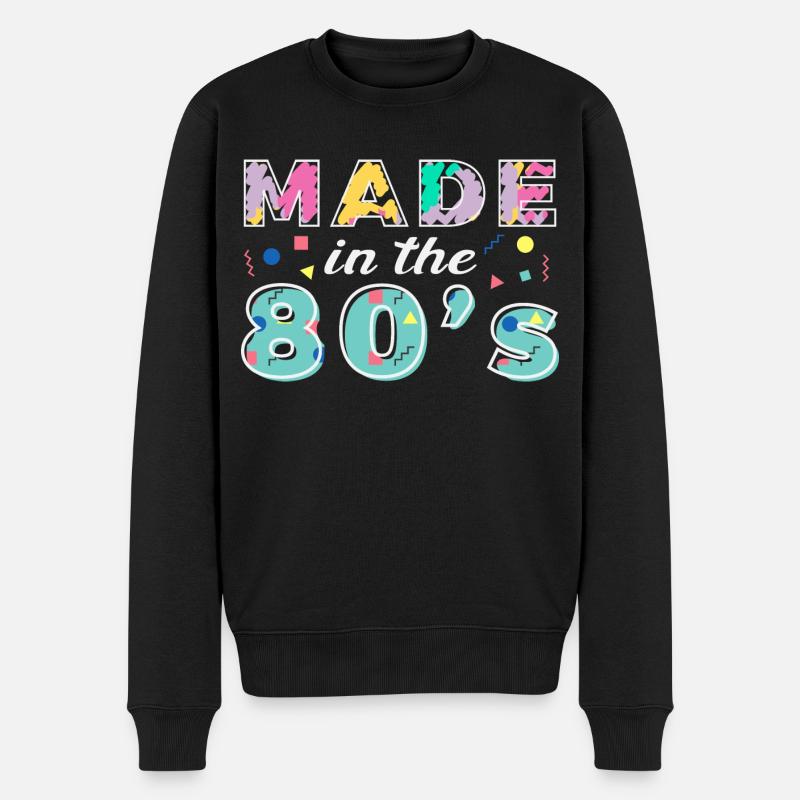 Made In The 80s Retro Karneval 80er Mottoparty - Männer Premium Bio Pullover - Schwarz