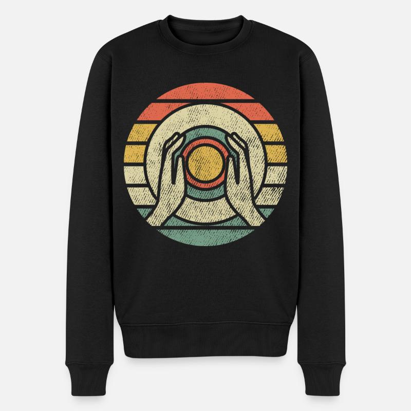 Keramik Retro Ofen Keramik Potter Handwerk Handwerk Geschenk - Männer Premium Bio Pullover - Schwarz