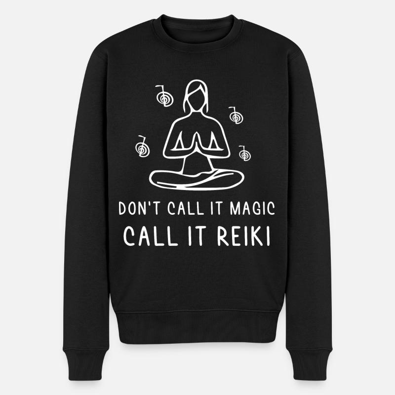 Reiki Magie - Reikimeister Reiki Sprüche - Männer Premium Bio Pullover - Schwarz