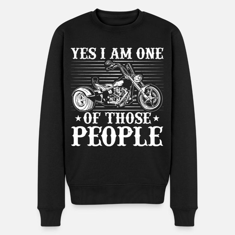 Trikefahrer Sprüche | Triker Trike Geschenkideen - Männer Premium Bio Pullover - Schwarz