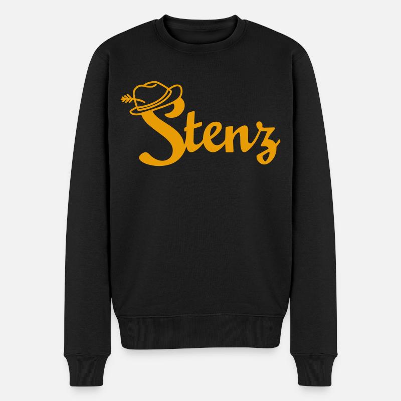 stenz gelb - Männer Premium Bio Pullover - Schwarz