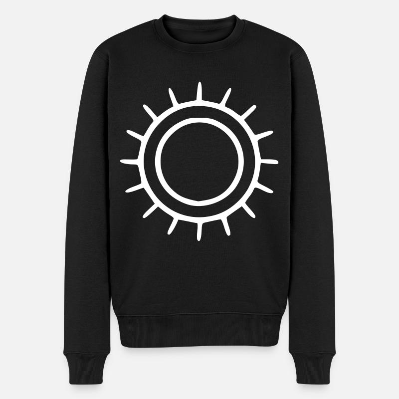 Soleil Dessin Nature Croquis Blanc - Pull Premium bio Homme - noir