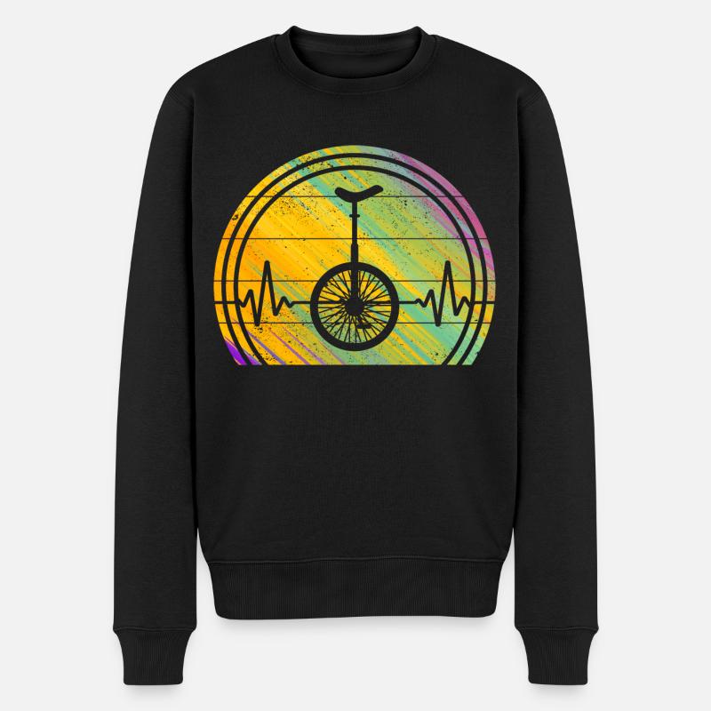 Einrad Einradartist Einradfahren unicycle-motive - Männer Premium Bio Pullover - Schwarz