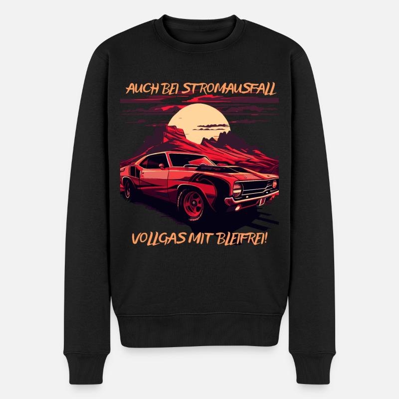 Kein strom, kein Problem - Männer Premium Bio Pullover - Schwarz
