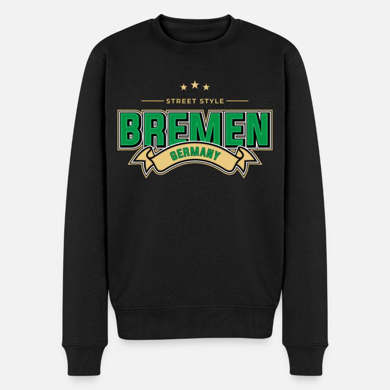 Bremen - Männer Premium Bio Pullover - Schwarz