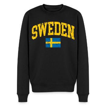 schweden flagge - Männer Premium Bio Pullover - Schwarz - Vorne - Nico (187cm)