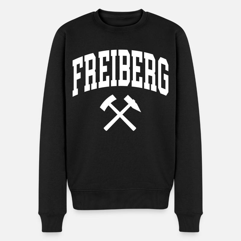 Freiberg - Männer Premium Bio Pullover - Schwarz