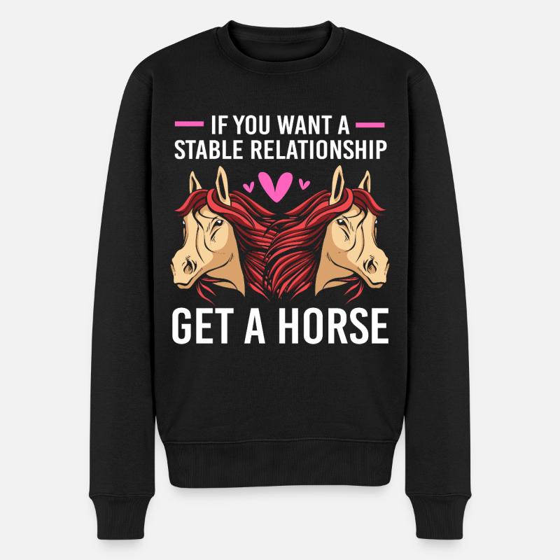 Courses de chevaux - Pull Premium bio Homme - noir