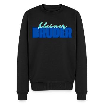 Kleiner Bruder - Männer Premium Bio Pullover - Schwarz - Vorne - Nico (187cm)