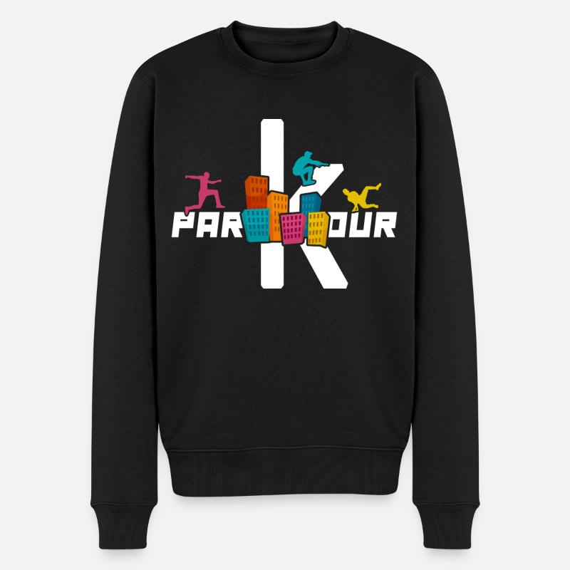 parkour freerun cityparkour traceur katzensprung - Männer Premium Bio Pullover - Schwarz