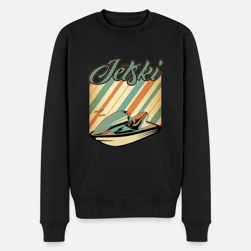 Jetski - Männer Premium Bio Pullover - Schwarz