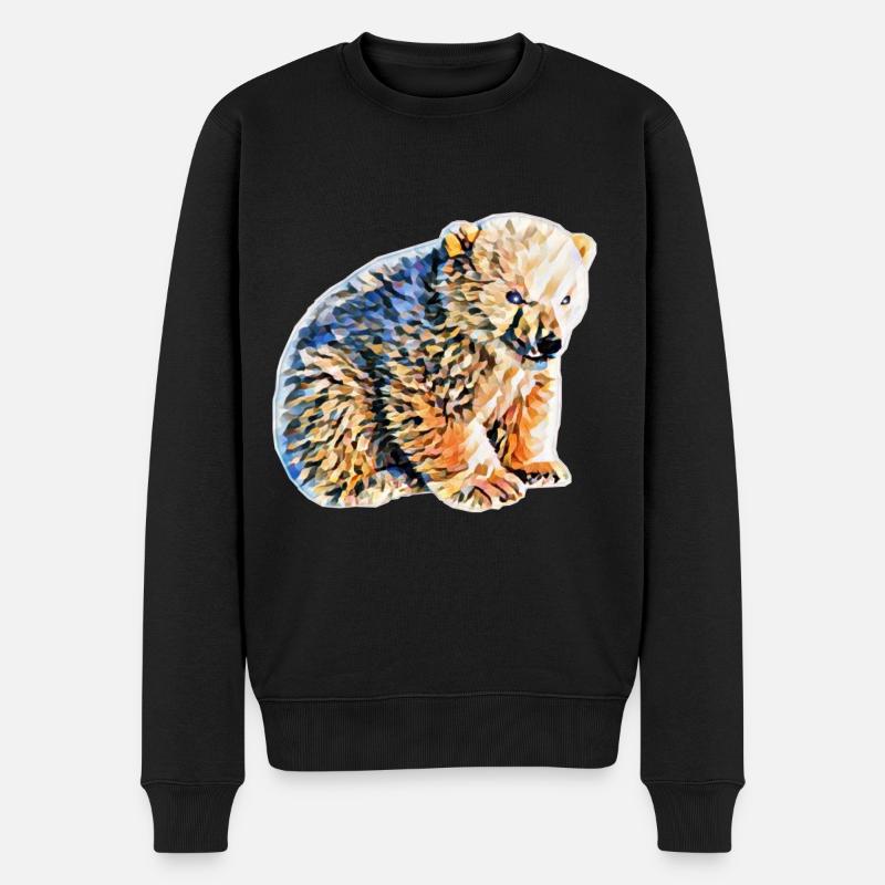 Eisbär - Männer Premium Bio Pullover - Schwarz