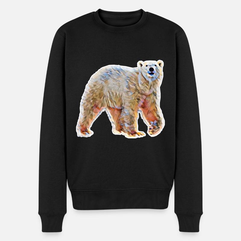 Eisbär - Männer Premium Bio Pullover - Schwarz