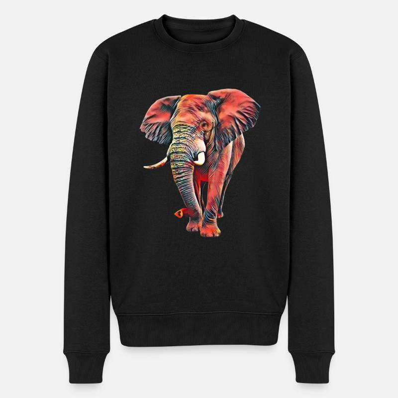 Éléphant - Pull Premium bio Homme - noir