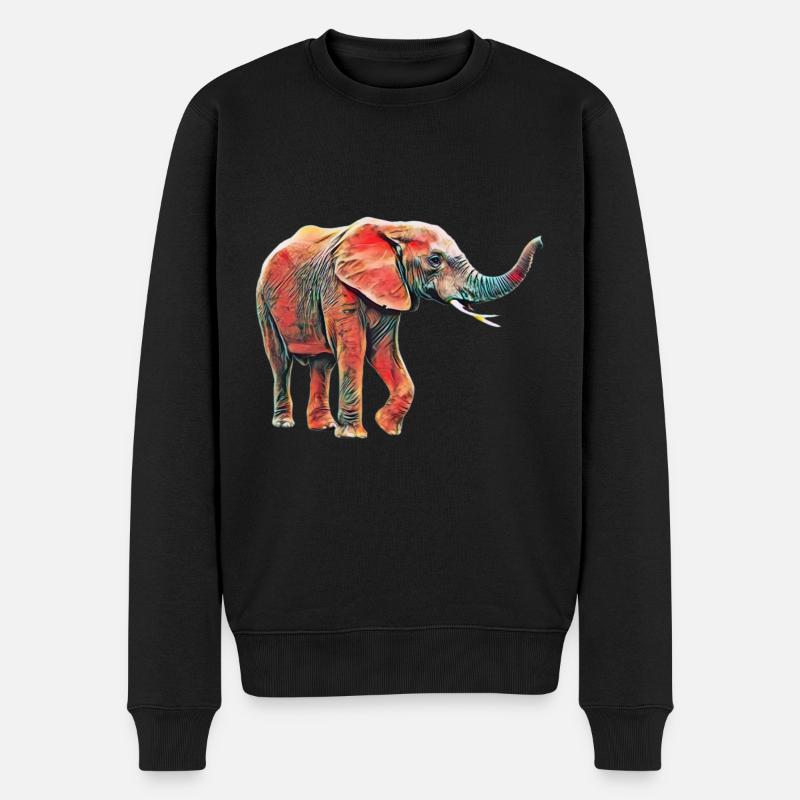 Éléphant - Pull Premium bio Homme - noir