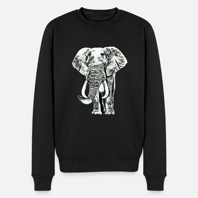 Éléphant - Pull Premium bio Homme - noir