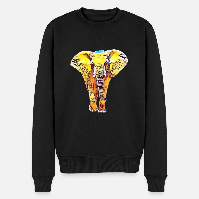 Éléphant - Pull Premium bio Homme - noir