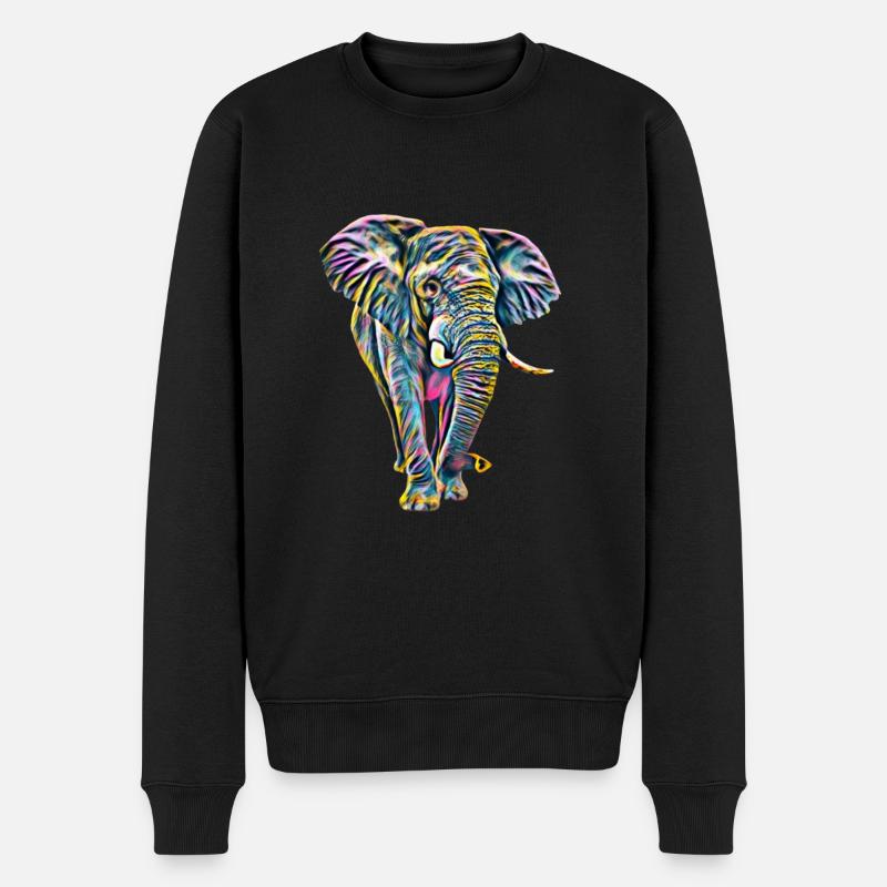 Éléphant - Pull Premium bio Homme - noir