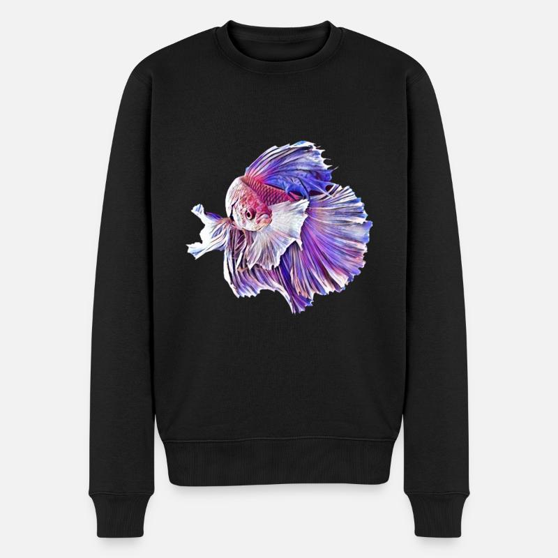 Combattre le poisson - Pull Premium bio Homme - noir