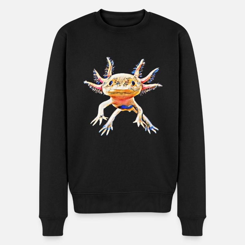 Axolotl - Pull Premium bio Homme - noir