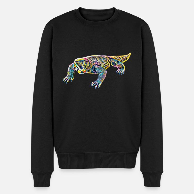 Waran - Männer Premium Bio Pullover - Schwarz