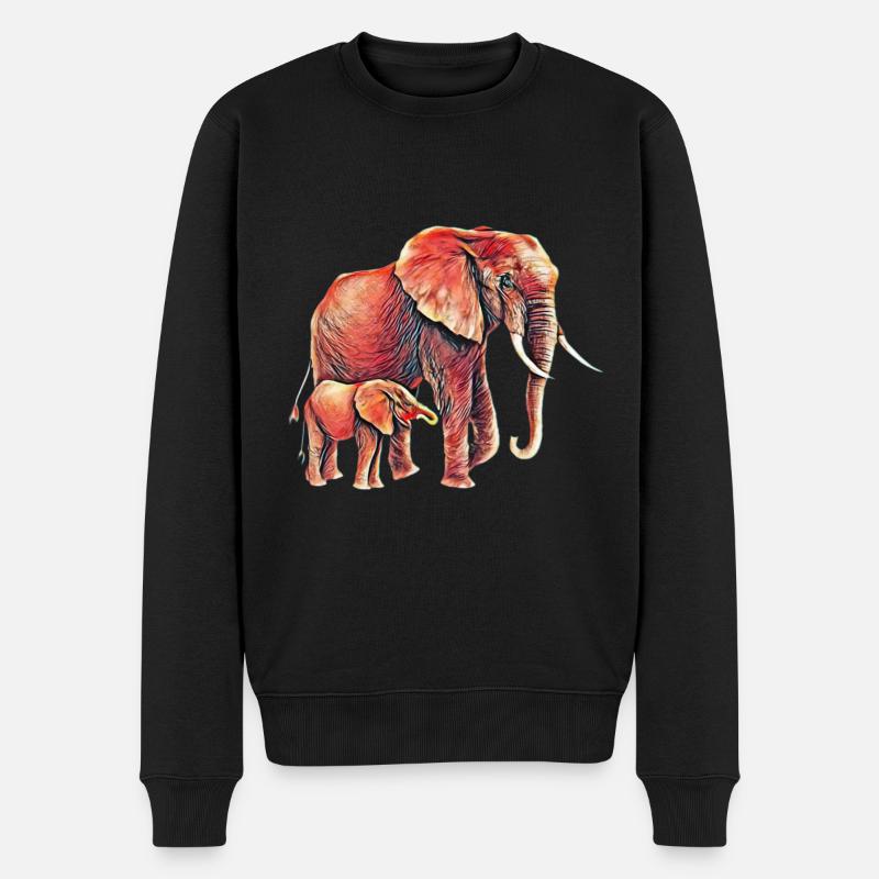 Éléphant - Pull Premium bio Homme - noir