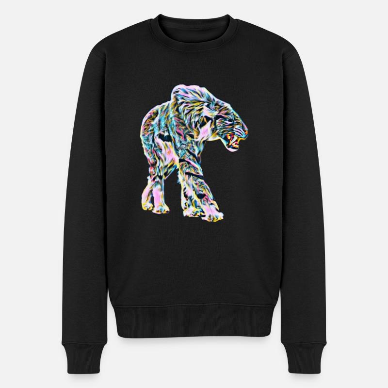 Tigre à dents de sabre - Pull Premium bio Homme - noir