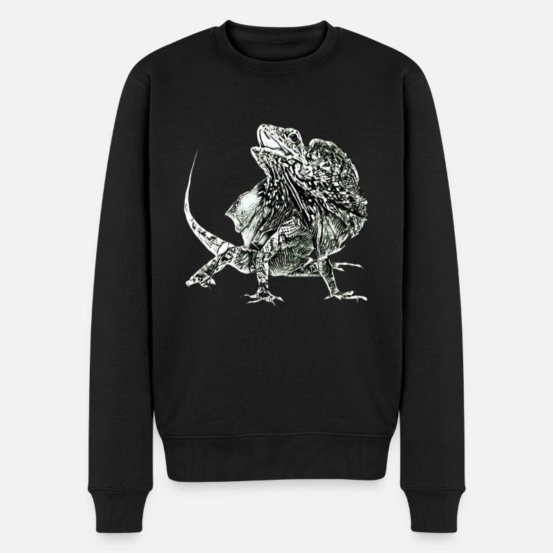 Lézard à collier - Pull Premium bio Homme - noir