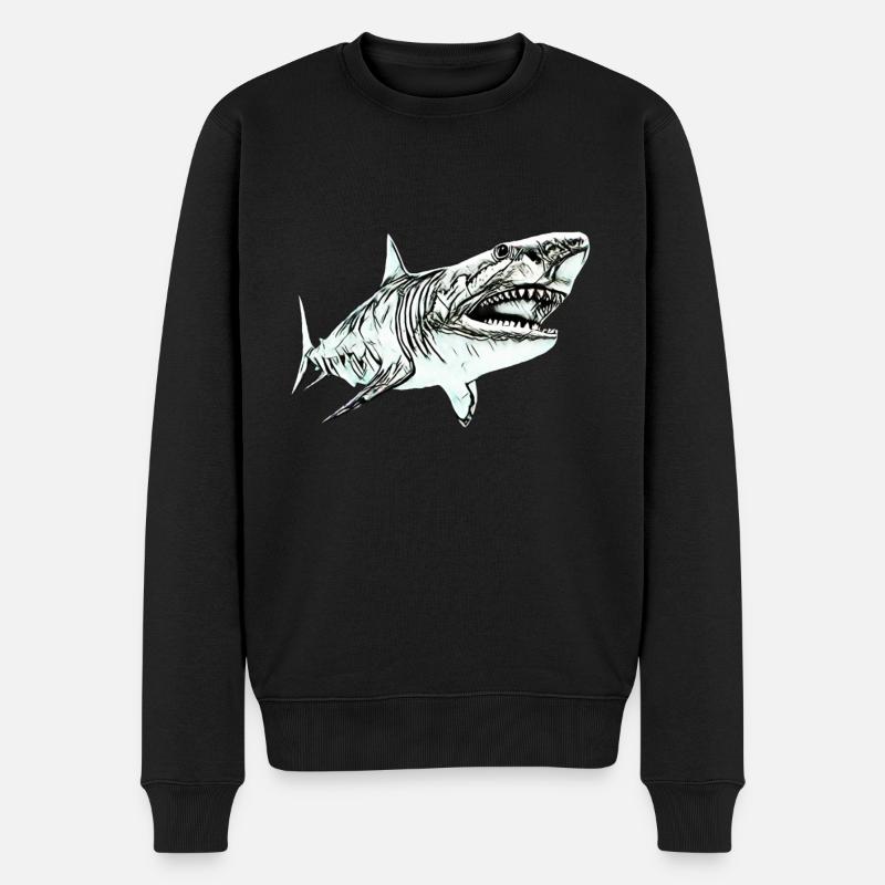 Grand requin blanc - Pull Premium bio Homme - noir