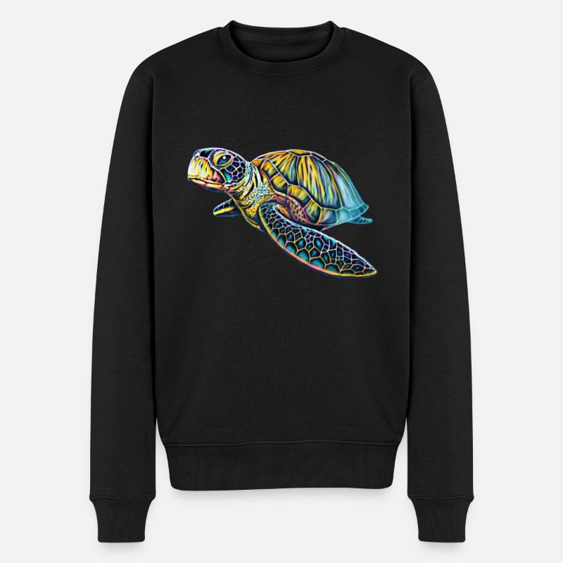 Tortue de mer - Pull Premium bio Homme - noir