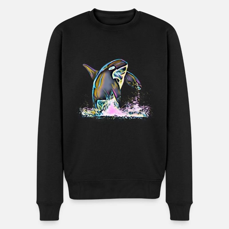 Orca - Männer Premium Bio Pullover - Schwarz