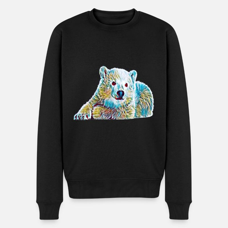 Eisbär - Männer Premium Bio Pullover - Schwarz