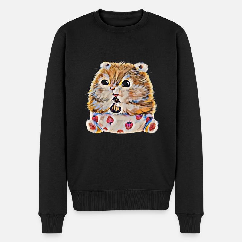Hamster - Männer Premium Bio Pullover - Schwarz