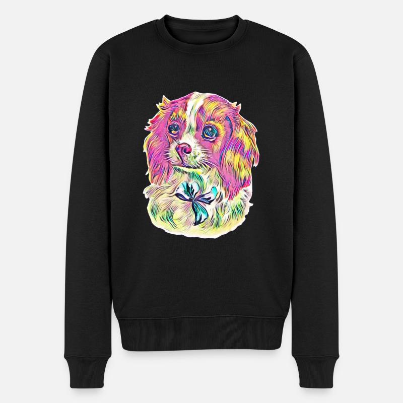 Cavalier King Charles Spaniel - Männer Premium Bio Pullover - Schwarz