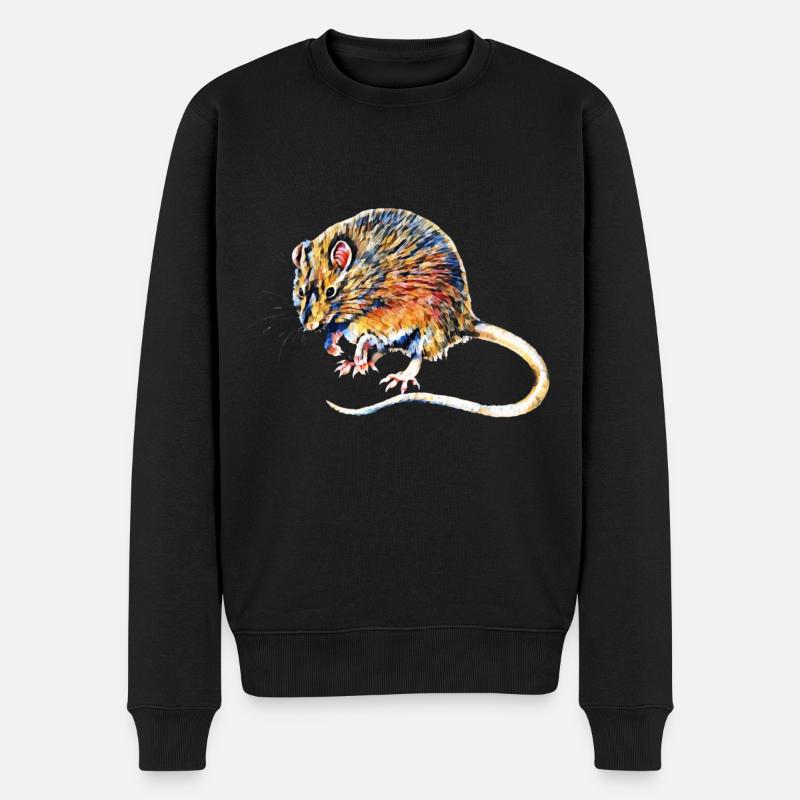 rotte - Økologisk premium-sweatshirt til mænd - sort