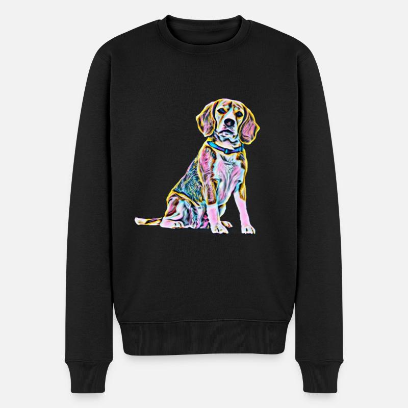 Beagle - Männer Premium Bio Pullover - Schwarz