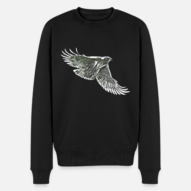 Faucon - Pull Premium bio Homme - noir