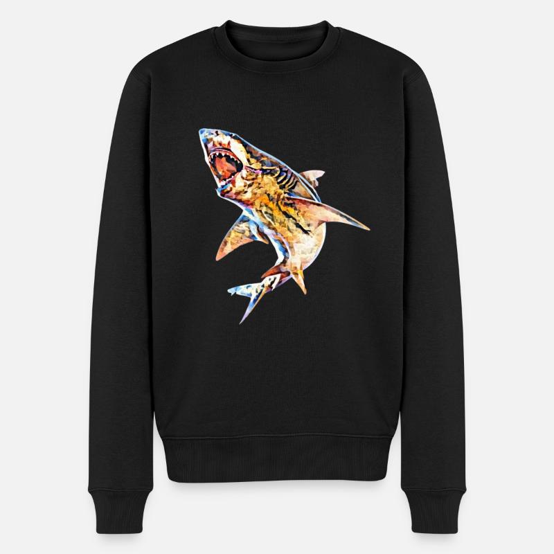 Grand requin blanc - Pull Premium bio Homme - noir