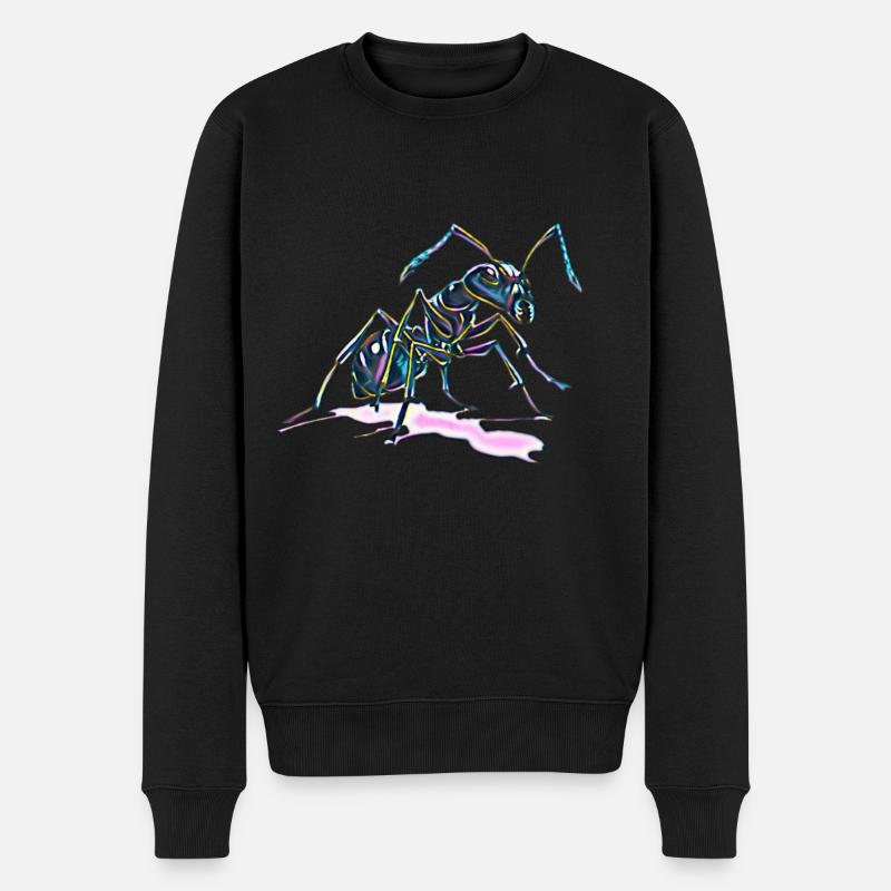 Ameise - Männer Premium Bio Pullover - Schwarz