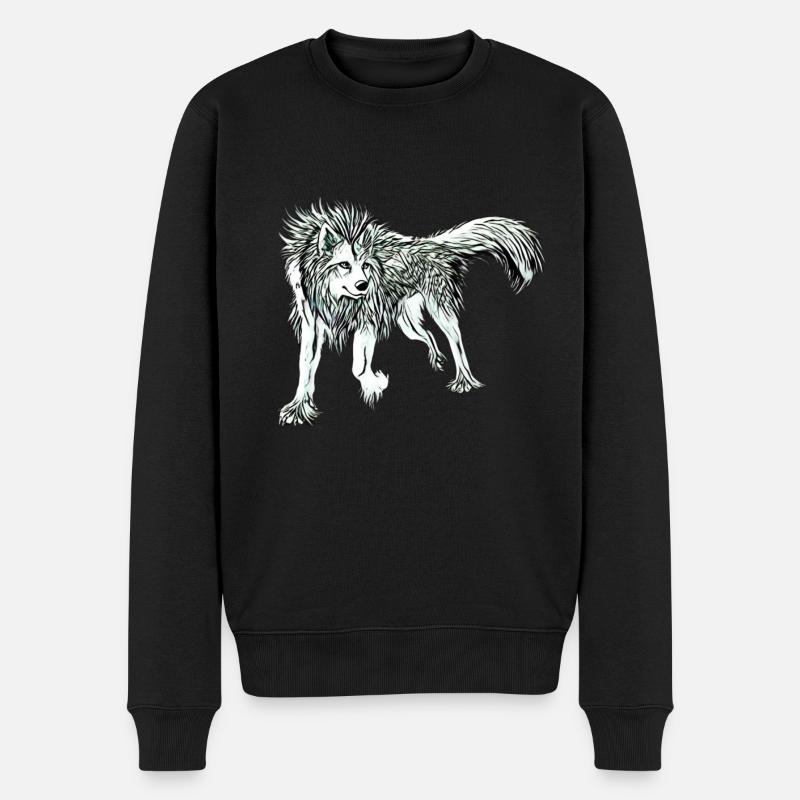 loup-garou - Pull Premium bio Homme - noir