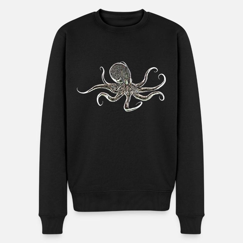 Poulpe - Pull Premium bio Homme - noir