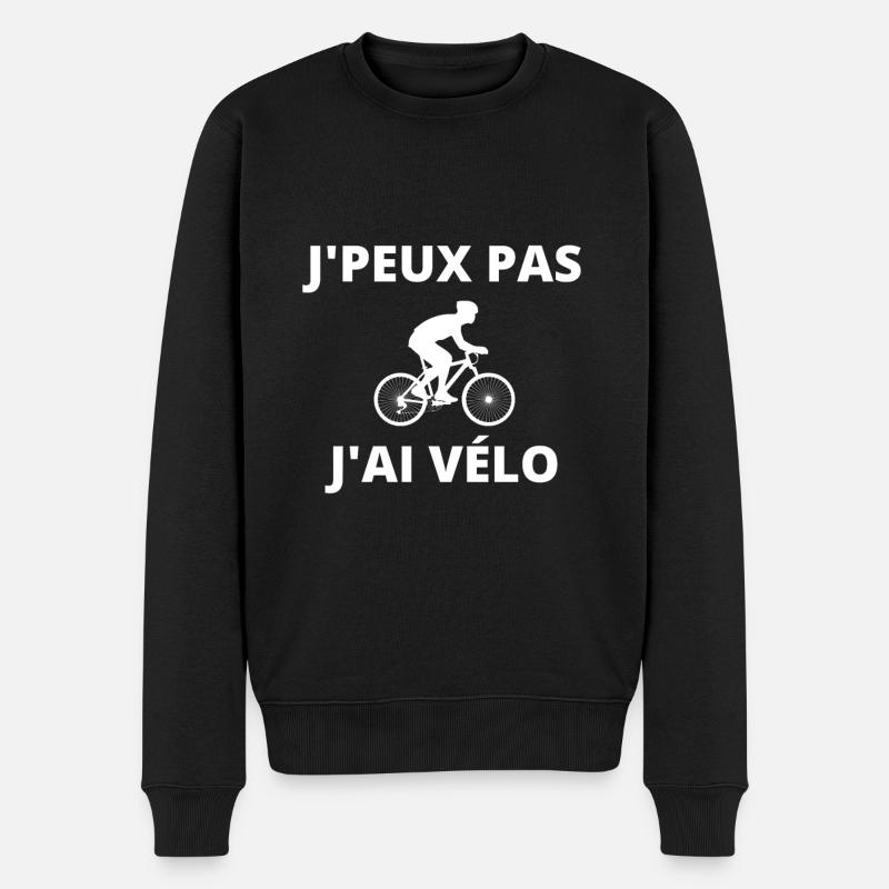 J'peux pas J'ai Vélo - Pull Premium bio Homme - noir