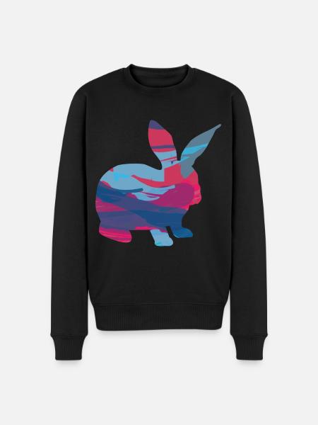 Rabbit Rabbit Rabbit - Men's Premium Organic Jumper - black