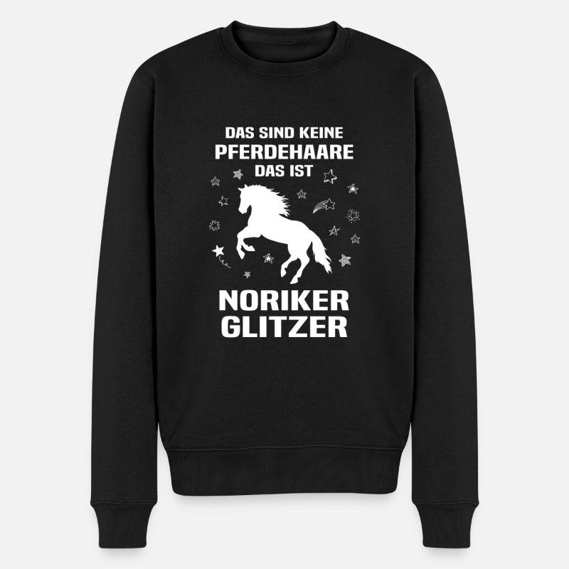 Noriker Glitzer - Männer Premium Bio Pullover - Schwarz