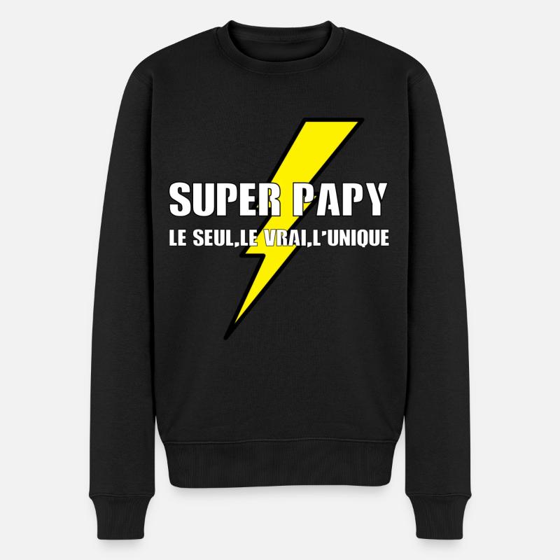 Super papy - Pull Premium bio Homme - noir