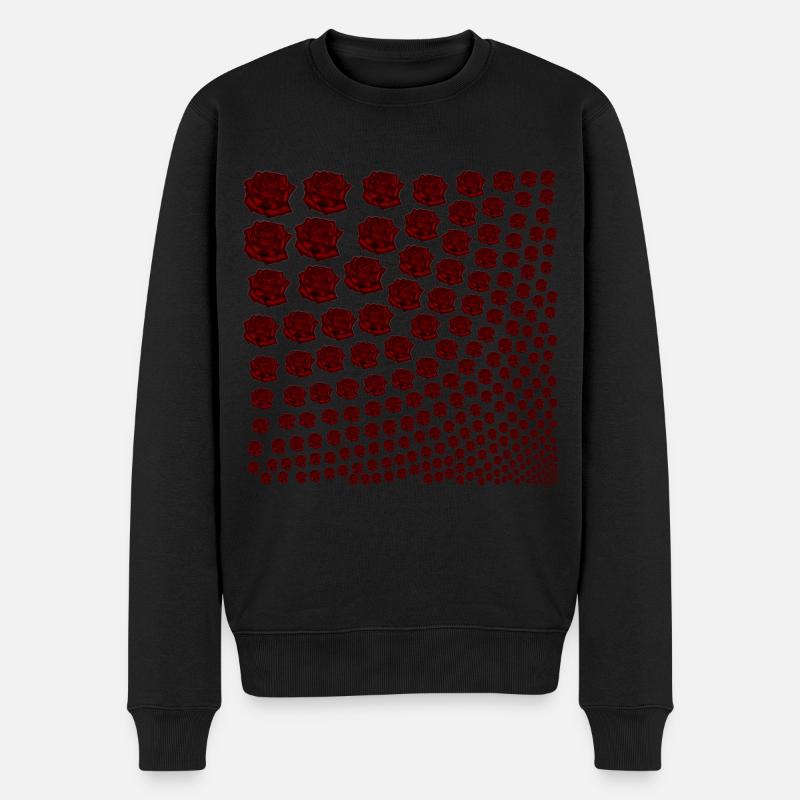 Idée cadeau Roses rouges - Pull Premium bio Homme - noir