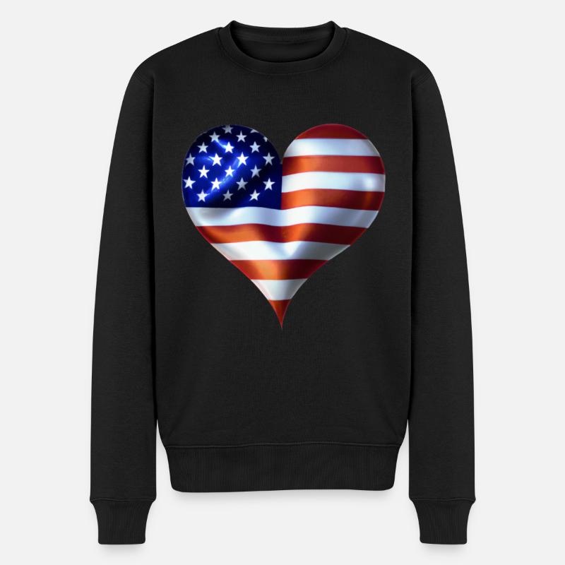 USA Gift Idea America Flag - Pull Premium bio Homme - noir